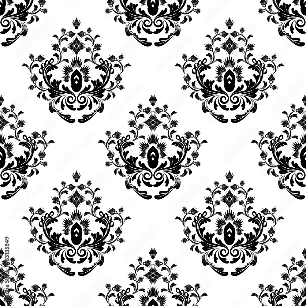 vector seamless backdrop. damask pattern. flower wallpaper vector seamless backdrop. damask pattern. flower wallpaper