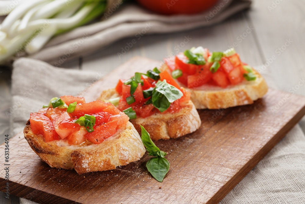 simple italian appetizing bruschetta with tomato simple italian appetizing bruschetta with tomato