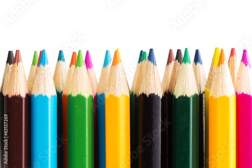 Close up of color pencils.