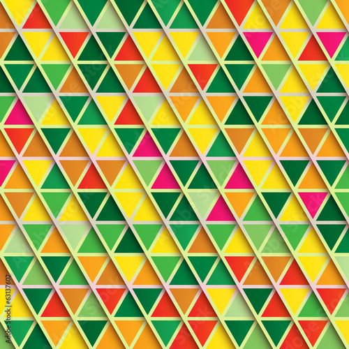 Abstract Triangle Background, multicolor pattern in warm colors
