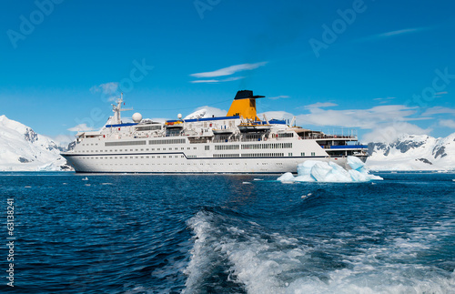 Cruise liner in Antarctica