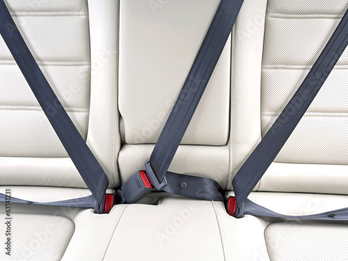 fasten seat belts in the car for   safety