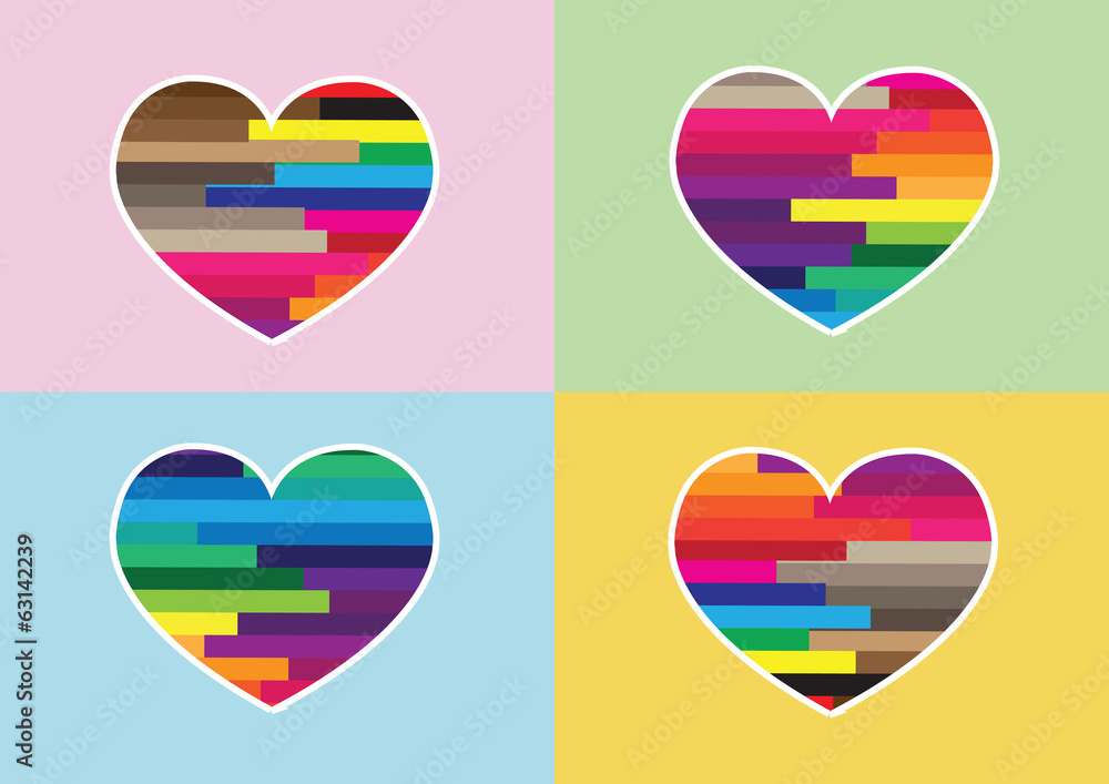 Heart Icon and Hearts symbol lines abstract idea design Heart Icon and Hearts symbol lines abstract idea design