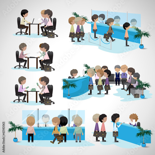 Business Peoples - Isolated On Gray Background