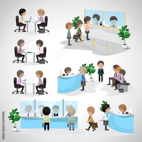 Business Peoples - Isolated On Gray Background
