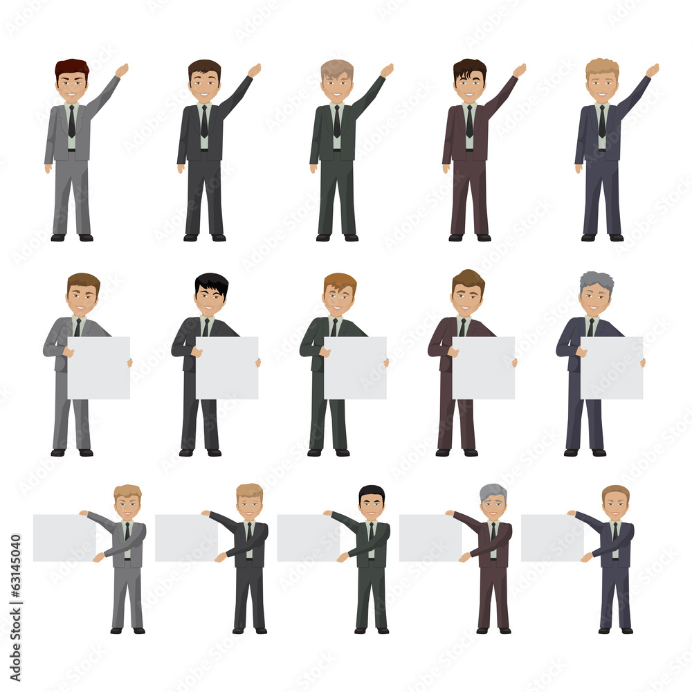 Business Peoples - Isolated On White Background Business Peoples - Isolated On White Background