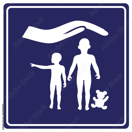 Child Care and Protection Concept Sign
