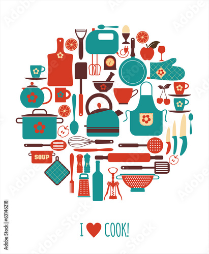 Kitchen love card.