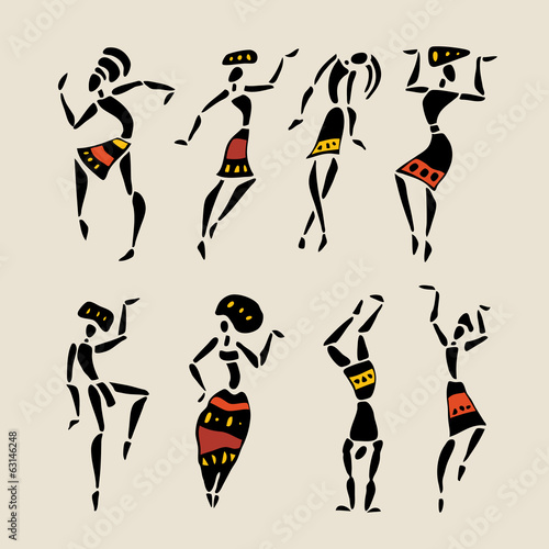 African silhouette set.
