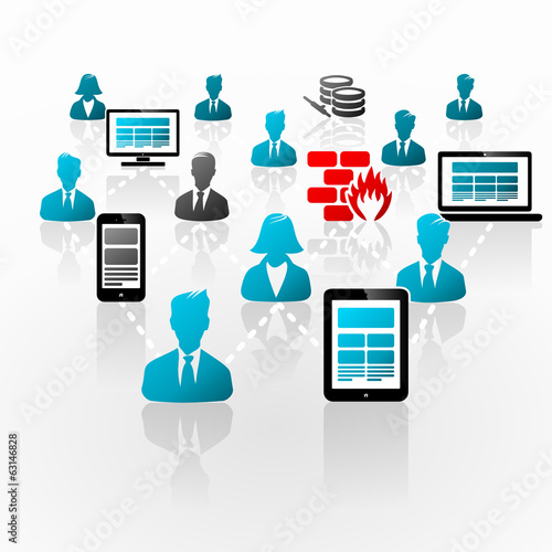 Secure internet access behind firewall