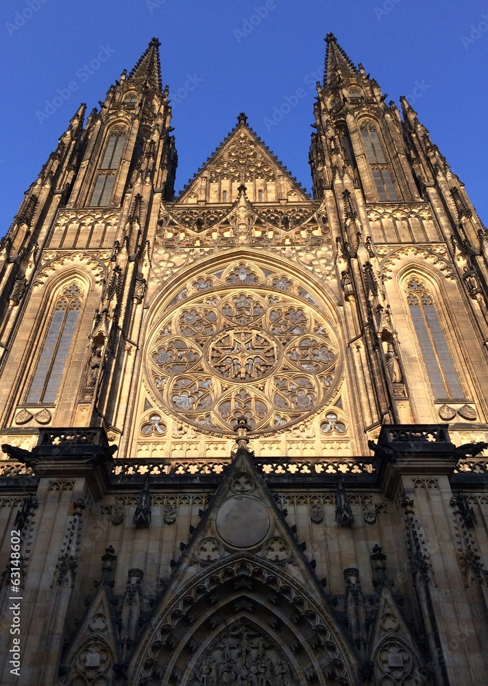 Obraz premium Famous St.Vitus cathedrale in Prague
