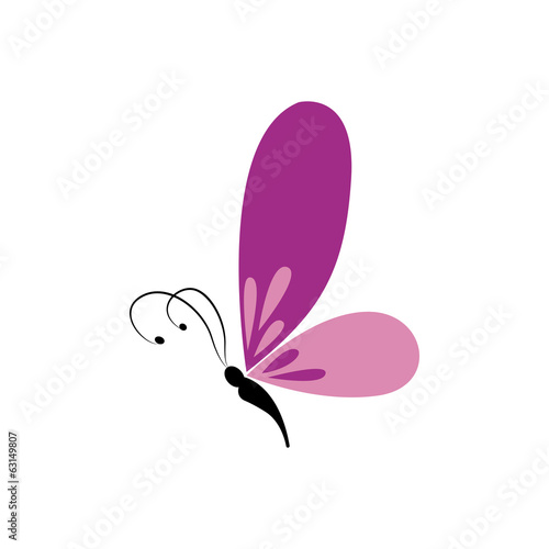 abstract cute butterfly on a white background © DAVIDS