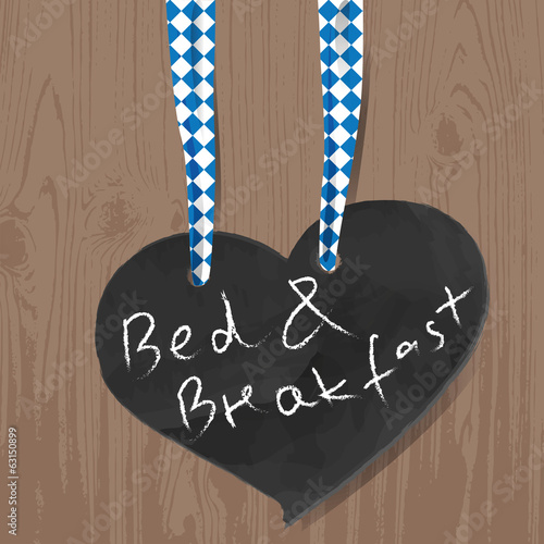 Bed & Breakfast,slate,ribbon,bavarian,wood,background