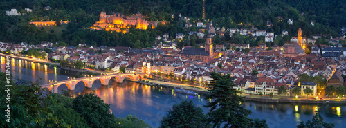 Heidelberg Panorama bei Nacht