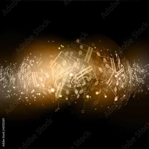 Abstract music notes