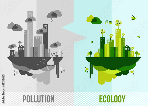 Green environment concept illustration