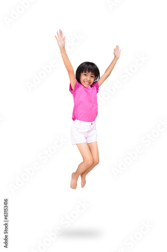 Little asian girl jump