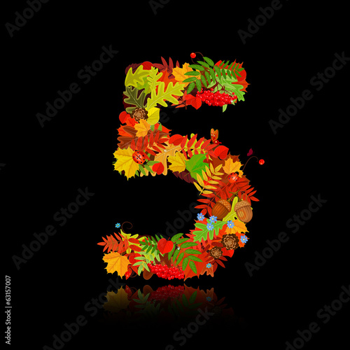 Beautiful autumn leaves. number 5