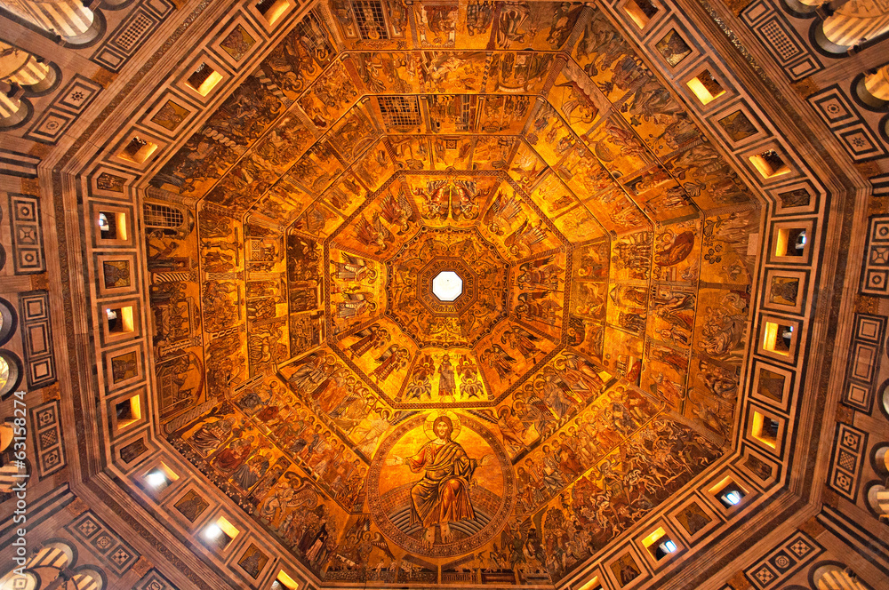 Baptistery of Florence - View of the mosaic ceiling
