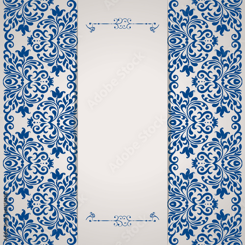 Vintage background, antique greeting card