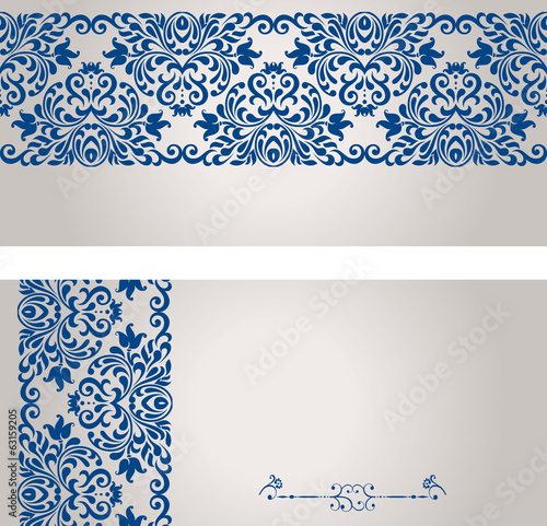 Vintage background, antique greeting card