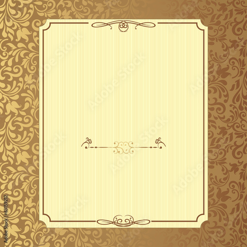 Vintage background, antique greeting card, vintage frame, beauti