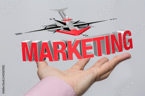 marketing word hand