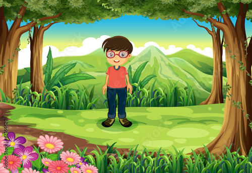 A young nerd at the jungle