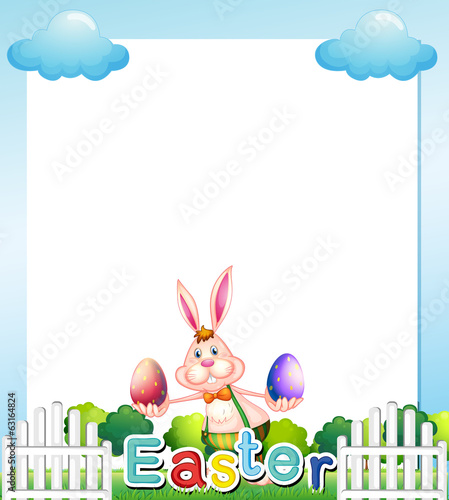 An Easter Sunday empty card template