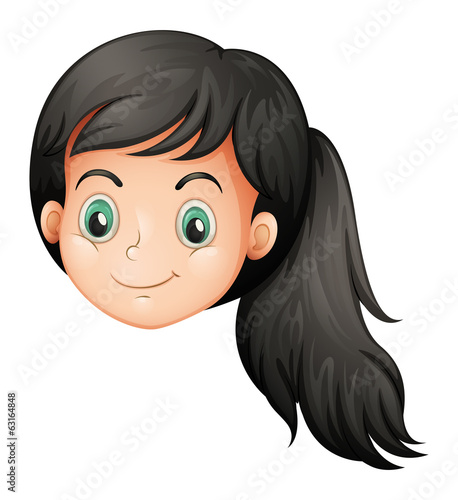 A face of a young lady