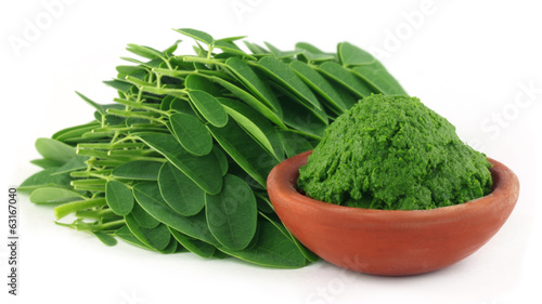 Moringa leaves with paste photo