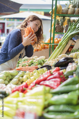 Young woman at the market