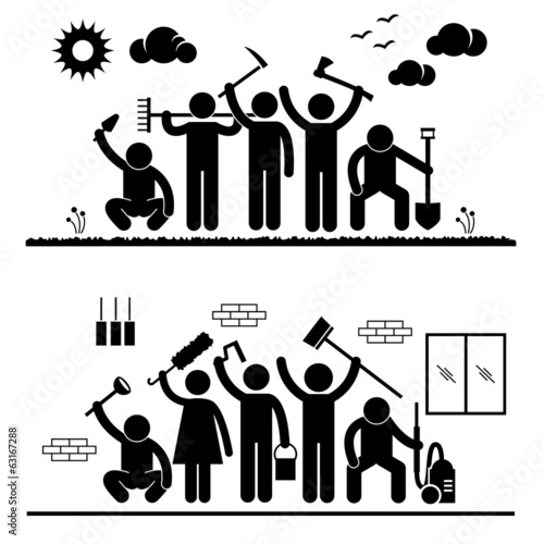 Community Effort People Humanity Volunteer Group Cleaning