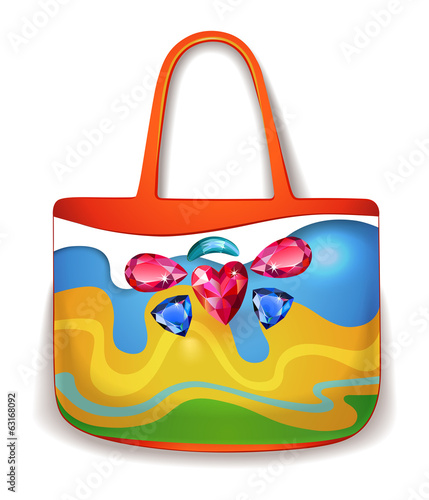 Lady summer holiday hand bag