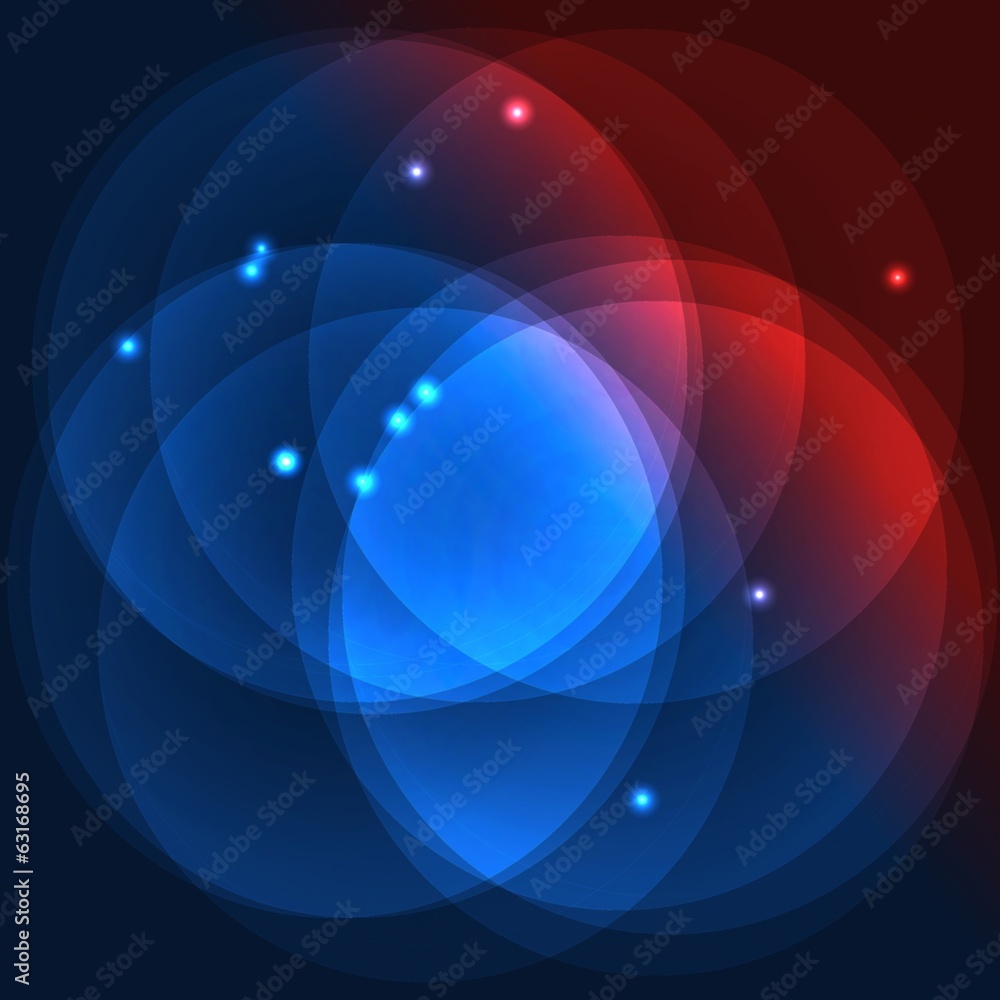 Abstract circle red blue background with sparks Abstract circle red blue background with sparks