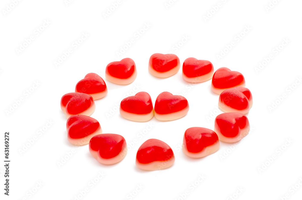 candy hearts isolated candy hearts isolated