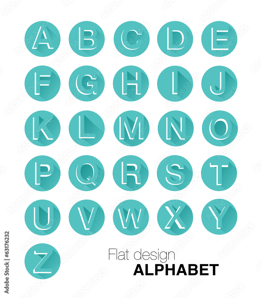 Flat design Alphabet Flat design Alphabet