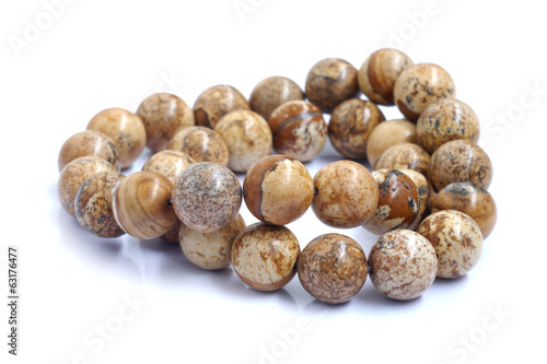 beads closeup isolated on white