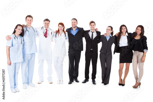 Large ground of doctors and managers