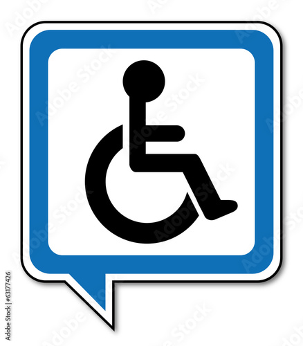 Logo accessible personne handicapée.