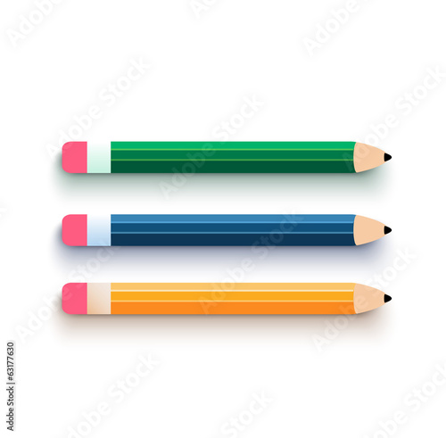Pencil set flat design