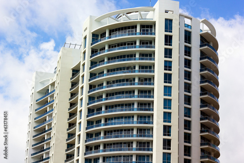 A modern building architecture of Miami Beach.