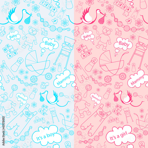 Endless background on birthday boy and girl