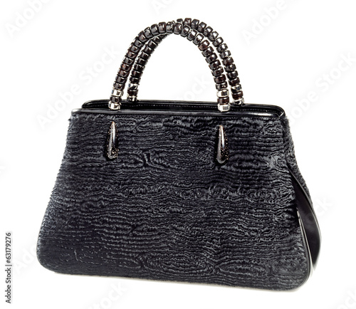 Stylish elegant black ladies handbag