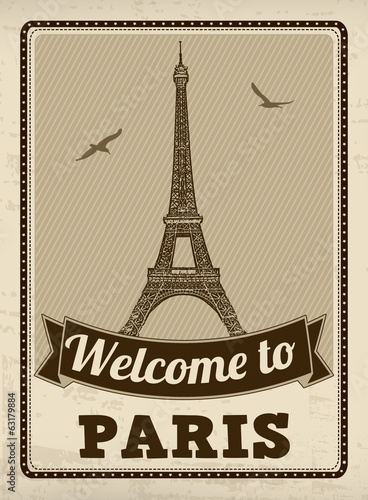 Paris retro poster