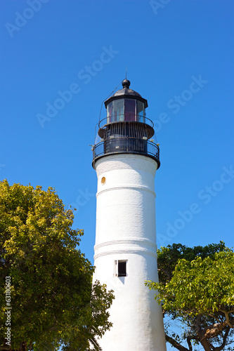 Full length image of the lighthouse in Florida's Key West