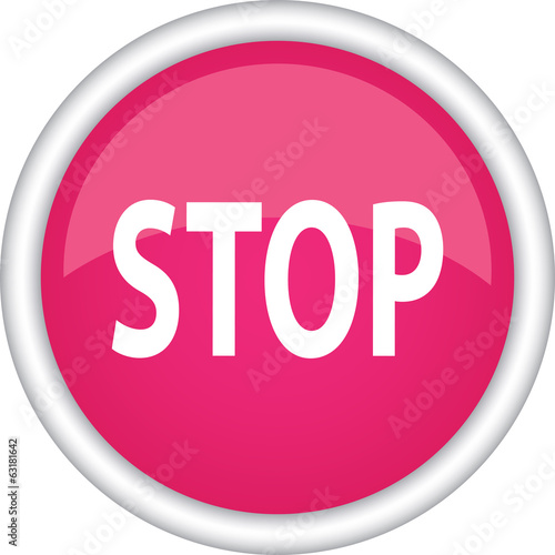 Круглый векторный знак с надписью STOP