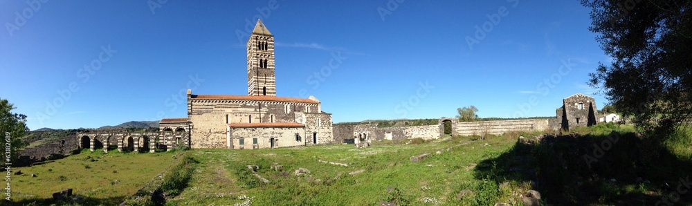saccargia church at codrongianos, sardinia, italy
