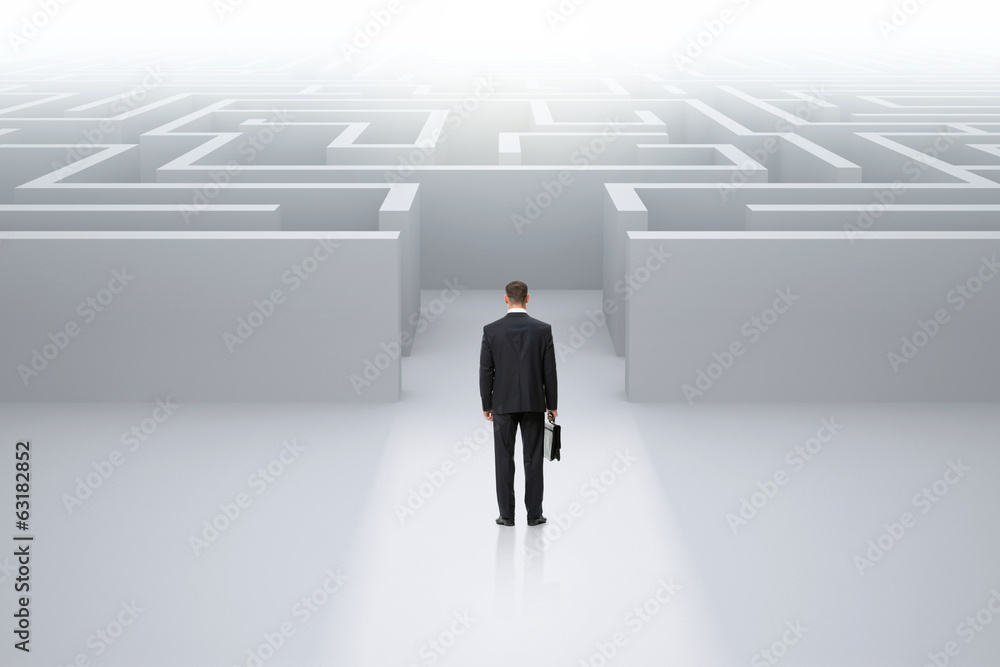 Full-length backview portrait of businessman Full-length backview portrait of businessman