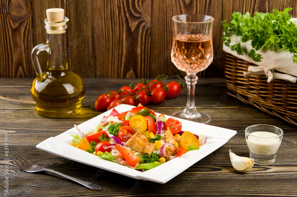 Chicken gyros salad Chicken gyros salad